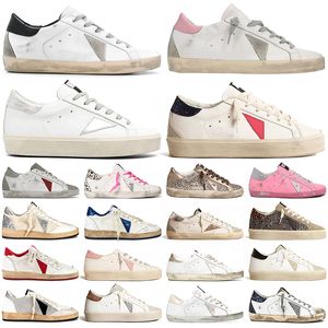 TOP Qualit golden goose sneakers women men deisgner shoes white ice orch pink silver black white orange red royal blue【code ：L】fashion Plate-forme big size mens trainers