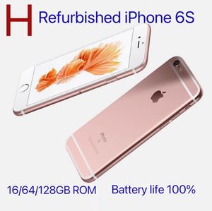 Déverrouillage d'origine authentique iPhone 6s avec empreinte digitale 4.7 pouces A8 1G RAM 16/64/128 Go ROM iOS déverrouiller LTE 4G Téléphone Life de batterie 100% smartphone LTE