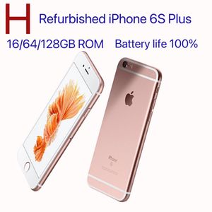 Desbloqueo original de iPhone 6Splus con huella digital 5.5in A8 1G RAM 16/64/128GB ROM IOS Desbloqueo LTE 4G Libra de batería 100% 100%