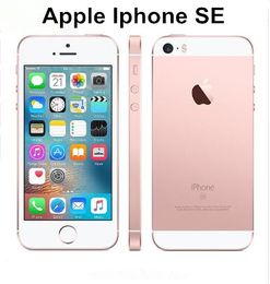 Apple iPhone SE débloqué d'origine 4.0" pouces 16/64 Go ROM 2 Go de RAM 12MP Puce A9 iOS 9.3 Empreinte digitale Dual-core 4G LTE remis à neuf