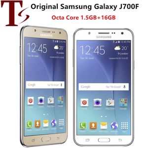 Téléphone portable débloqué d'origine Samsung Galaxy J7 SM-J700F double SIM 5.5 pouces 1.5GB RAM 16GB ROM Octa Core 4G LTE Smartphone