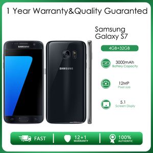 Samsung Galaxy S7 G930A G930V G930F débloqué d'origine 4GB RAM 32GB ROM 12MP 5.1 pouces écran 3000mAh batterie téléphone portable débloqué