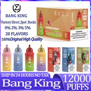 Bang King 12000 Puffs Vaper Vapers Desechables Puff 12000 12k UZY Vapes jetables Desechable Bang King Puffs E Cigarette 0% 2% 3% 5% Kit de stylo Vape personnalisable