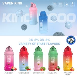 Original Vapen King Bang 12000 Puffs Cigarrillos electrónicos desechables Vape Pen con control de flujo de aire Batería recargable 12K Puffs Bobina de malla Pod precargado Venta de stock de la UE