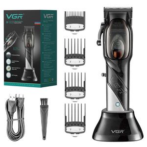 Original VGR Professional Hair Trimmer For Men Adjustable Body Beard Clipper Electric Rechargeable Haircut Machine Barber 231225