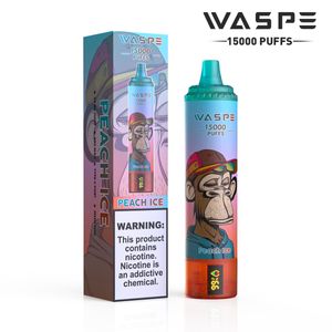 Waspe Puff 15000 18000 Disposable Vape Pod Device Puffs Puffes 12K / 15K / 18K RECHARAGE E Cigarette Smart LCD Écran d'affichage Nouveauaire Europe Vente chaude