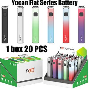 Original Yocan Flat Slim Mini Plus Battery 350mah 400mah 650mah 900mah Preheat Adjustable Voltage 6 Colors For 510 Thread