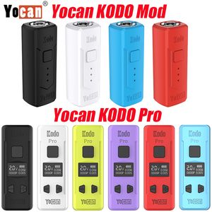 Original Yocan Kodo Pro Precalentar batería E Cigarrillo Vape Box 400mAh E Cigarrillo Pluma variable para 510 carros Cartuchos de aceite Pantalla OLED 20pcs / Box