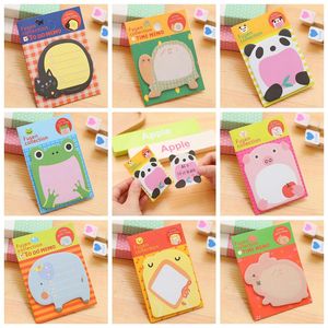 pegatina de originalidad linda kawaii animal notas pegajosas notas notas notas de memo de la oficina de la escuela suministro de papelería panda gat kitty marcador 500/pcs th45a