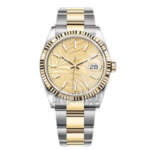 Orologio Montre de Luxe Gold Premium Watch Automatic Mechanical Watches Men Big Magnifier 41 mm en acier inoxydable Sapphire étanche