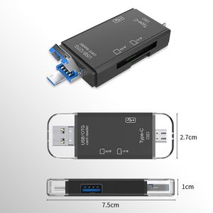 Lecteur de carte OTG USB 2.0 type-c pour adaptateur de séparateur de lecteurs de cartes numériques/TF sécurisés pour accessoires d'ordinateur de téléphone portable