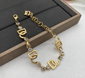 Autres 2023 Bijoux de créateurs Mode de luxe Série D Classique Diamant Lettre G Bracelet en métal Sans boîte Ttwv