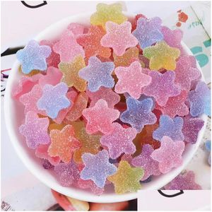 Other 50Pcs Mini Components Simation Soft Candy Fivepointed Star Diy Accessories Earring Material Fake Fudge Hairpin Decoration Dro Dhcpw
