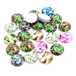 Autre 8mm 10mm 12mm Mix Couleurs Camouflage Mixte Cabochons En Verre Faits À La Main Motif Dôme Bijoux Accessoires FournituresAutre