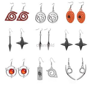 Autres boucles d'oreilles Akatsuki Akatsuki pour femmes bijoux émail rouge nuage oreille cerceaux ninja fléchettes enrôles