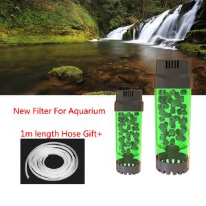 Autre réservoir de poissons d'aquarium fluidisé lit mobile filtre bulle bio média éponge avec ventouse air pierre et 230706