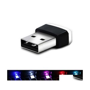 Autres Auto Electronics 1Pc Voiture Usb Led Ambiance Lumières Lampe Décorative Éclairage De Secours Pc Portable Plug And Play Drop Delivery Dhy52