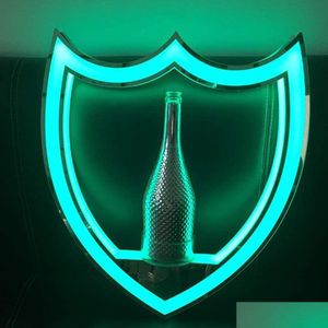 Otros productos de barra Luz verde Dom Perignon Botella de champán Presentador Escudo Glorificador Letrero de neón Servicio Vip para club nocturno W DHHTO