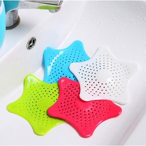 Autres fournitures de toilette pour le bain 1pcs Creative Five-point Star Cuisine Drains Évier Crépines Filtre Empêche Le Colmatage Écran De Drain De Plancher Sea Sil