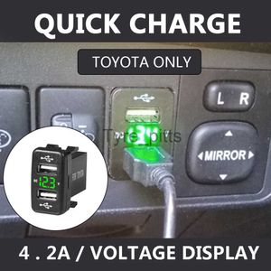 Autres chargeurs de batteries 24V 12V chargeurs USB de voiture 3.0 adaptateur secteur prise Volt Test accessoires automobiles pour Toyota Corolla Prado Reiz Land Cruiser x0720