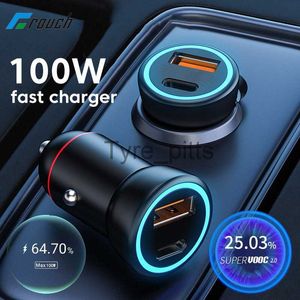 Other Batteries Chargers Mini 100W Car Charger Super Fast Charging PD QC 3.0 USB Car Charger Type C With LED For iPhone Xiaomi Samsung Laptops Tablets x0720