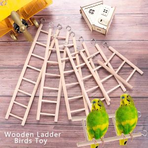 Autres fournitures d'oiseaux bricolage artisanat cage à oiseaux bois perroquet jouets escalade échelle hamsters jouet