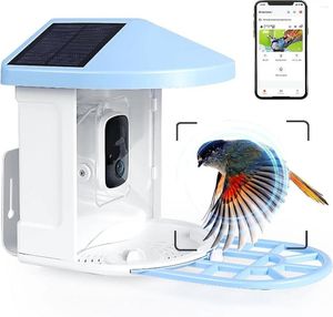 Autres fournitures d'oiseaux Caméra vidéo d'alimentation avec panneau solaire WiFi Batterie sans fil Outdoor Cam Feeders House AI Smart Identifier Spécifie