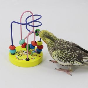 Autres fournitures pour oiseaux Mini perroquet perlé jouet Puzzle éducation morsure formation anneau de balançoire pour oiseaux