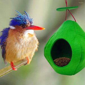 Autres fournitures pour oiseaux Mini mangeoire en feutre respirant colibri maison d'alimentation ménage suspendu décoration de jardin pour animaux de compagnie