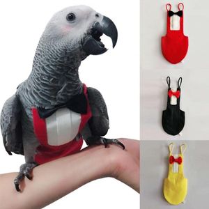 Autres fournitures d'oiseaux Perroquet Pigeon Couche-couche Costume de vol Style occidental Cosplay Couches douces avec nœud papillon Po Prop Nappy Vêtement