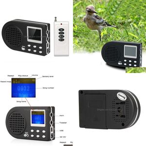 Autres fournitures d'oiseaux Anneaux Nouveau dispositif électronique extérieur de chant d'oiseau ferme leurre sonore d'oiseau avec haut-parleur amplificateur d'appelant numérique MP3 P Dhlet