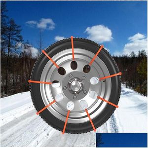 Autres fournitures de construction 10 PCS Emergency Anti-Skid Mud Snow Survival Traction MTI-Function Tire Security Chains pour voiture Hiver Driving Dhhoz