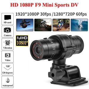 Autres produits de caméra F9 Sports de vélo VTT Casque de moto Action Mini caméscope DV Full HD 1080p Enregistreur vidéo de voiture 230626