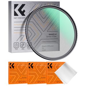 Other Camera Products K F Concept 4982mm Black Mist Diffusion Filter 14 18 with Multi Coated for DSLR Lens 49mm 52mm 58mm 62mm 67mm 77mm 82mm 231006