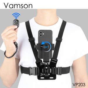 Autres produits de caméra Vamson Sangle de poitrine Rotation Support de téléphone pour iPhone Support de ceinture intelligent Hero 10 9 8 Insta360 Dji 230825