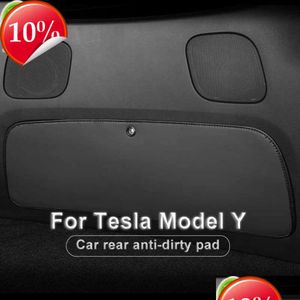 Autres outils de nettoyage de soins Nouveau pour Tesla Model Y Siège arrière Anti-Kick Anti-Sale Pad Protection du coffre ER Modification du style de voiture Accès DH9Uj