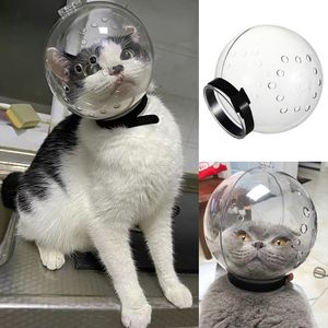 Otros suministros para gatos Cubierta de aseo de bola espacial transpirable para gatitos Máscara de bozal para mascotas Recorte de uñas Baño Anti-mordida Sombrero de seguridad 230222