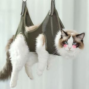 Other Cat Supplies Pet Grooming Hammock dog nail cutting anti scratch bite fixed bag bath Trimming Restraint Bag And Dog 230817