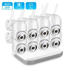 Otras cámaras CCTV Sistema inalámbrico de 3MP Wifi IP PTZ para exteriores Zoom digital 5X Sistema de cámara de videovigilancia de seguridad CCTV Kit bidireccional o CCTV J2210269211693