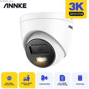 Autres caméras de vidéosurveillance Annke Smart Dual-Light IP Camera 3K H.265 + Clear Day Night Ir Network Camera IP67 Dust and Imperproof Human Vehicle Detection Y240403