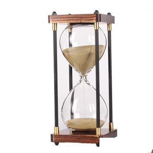 Autres horloges Accessoires 30 minutes Sablier Sablier pour cuisine école moderne en bois heure verre sablier horloge minuteries maison Dro Dh8Fs