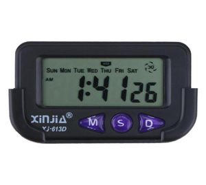 Autres horloges Accessoires Car Corloge numérique électronique Deuxième chronographe avec écran LCD Black avec une batterie de 1 bouton9227231