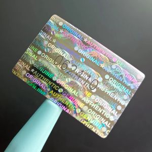Otras pegatinas decorativas Pegatinas holográficas plateadas de alta seguridad de 2x3 cm Etiqueta de holograma con sello nulo de garantía con etiqueta adhesiva de número único 231005