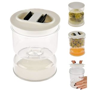 Other Desk Accessories Pickles Jar Dry and Wet Dispenser Pickle Olives Hourglass Cucumber Container for Kitchen Food Juice Separator Tools 230906