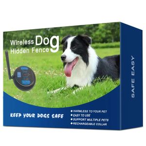 Other Dog Supplies Wireless Fence with Waterproof Collar Pet Containment System Adjustable Shock Vibration 200m for All Size Dogs 231218