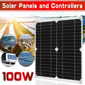 Autres appareils électroniques DC 18V 100W Panneau solaire Cellules solaires Kit de chargeur solaire en silicium monocristallin avec contrôleur 30A Batterie solaire pour Power Bank 230715