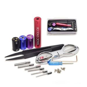 Autres appareils électroniques Magic Stick CW Box Jig Kit 6 en 1 Machine à enrouler le fil Koiler Kit Mods DIY RDA Outil de pré-bobine UPS gratuit