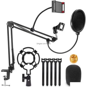 Autres électronics microphone stand micro BRAUS Bureau ajusté Suspension Suspension Boom Boom pour Blue Snowball Amp Mics Streaming professionnel DHBRA