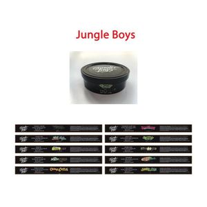 Autres autocollants électroniques pour 3.5G Boîtes de conserve Bouteille 100Ml Fleur d'herbe sèche Effacer Thon Can Sticker 10 Designs Jungle Boys Labels Custo Dhfem