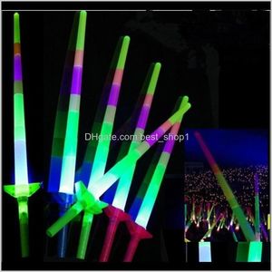 Autre événement Fournitures de fête de fête Maison Jardin Drop Delivery 2021 Bâtons lumineux télescopiques Flash Up Toy Fluorescent Sword Concert Activités